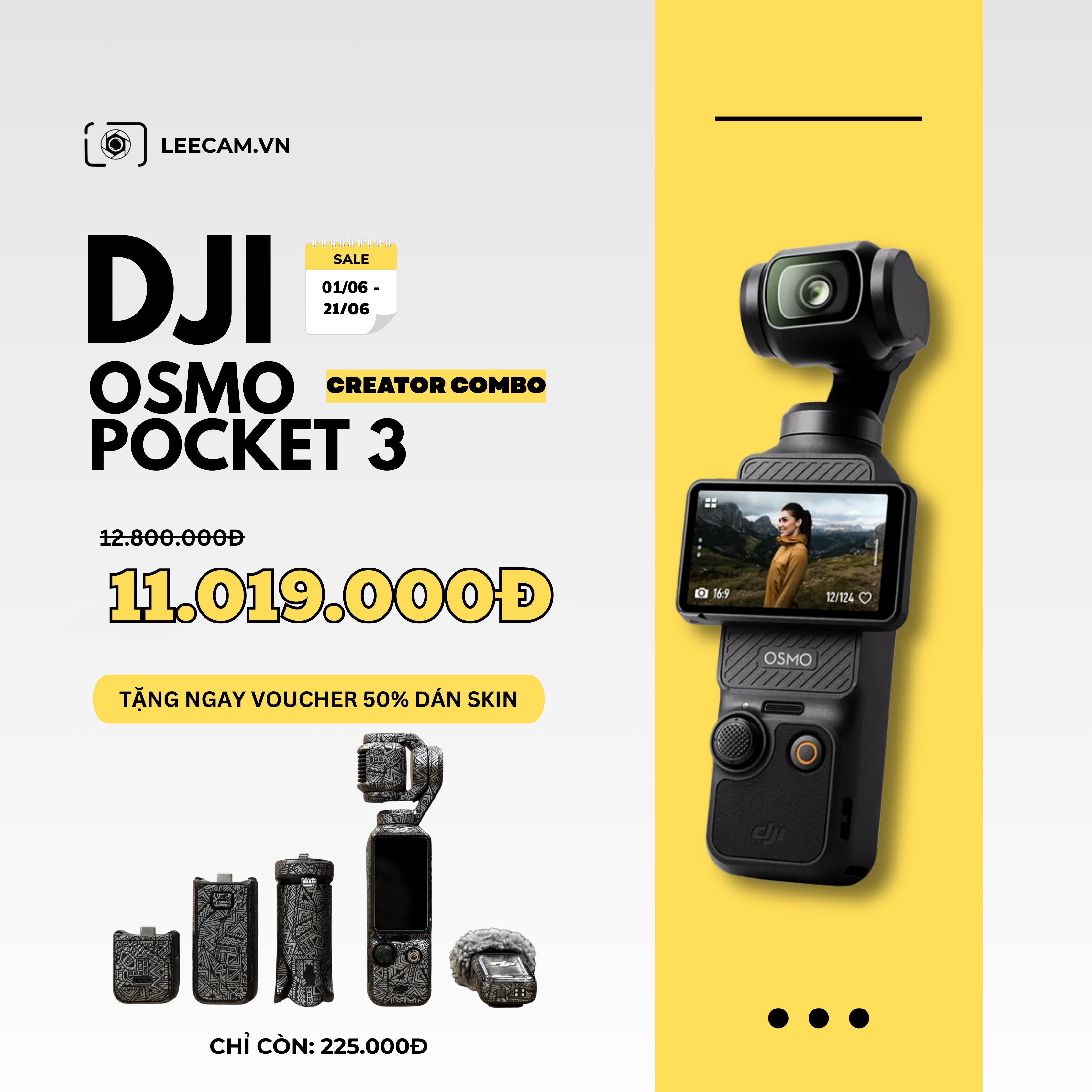 DJI Osmo Pocket 3 Creator Combo | Hàng New - Chính Hãng ( Giảm Giá )
