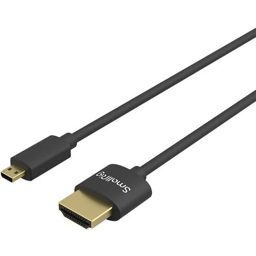 [New] SmallRig Ultra-Slim 4K HDMI Data Cable (D to A 35cm) 3042B