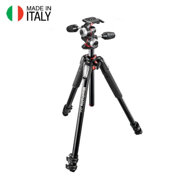 BỘ CHÂN MÁY ẢNH MANFROTTO 055 ALU 3-S VỚI ĐẦU XPRO3-3WAY (MK055XPRO3-3W)