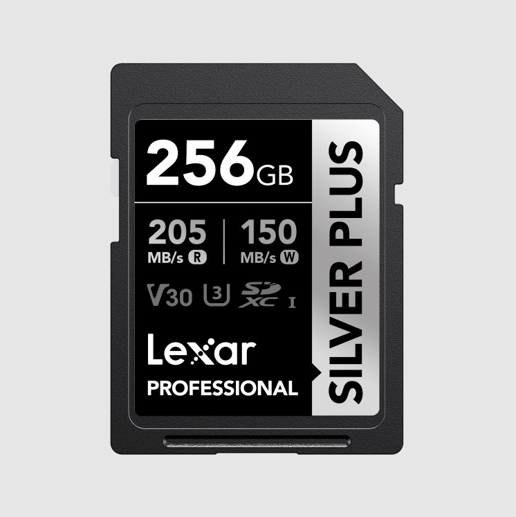 Thẻ nhớ Lexar 256GB Professional SILVER PLUS SDXC UHS-I V30 (205MB/s)
