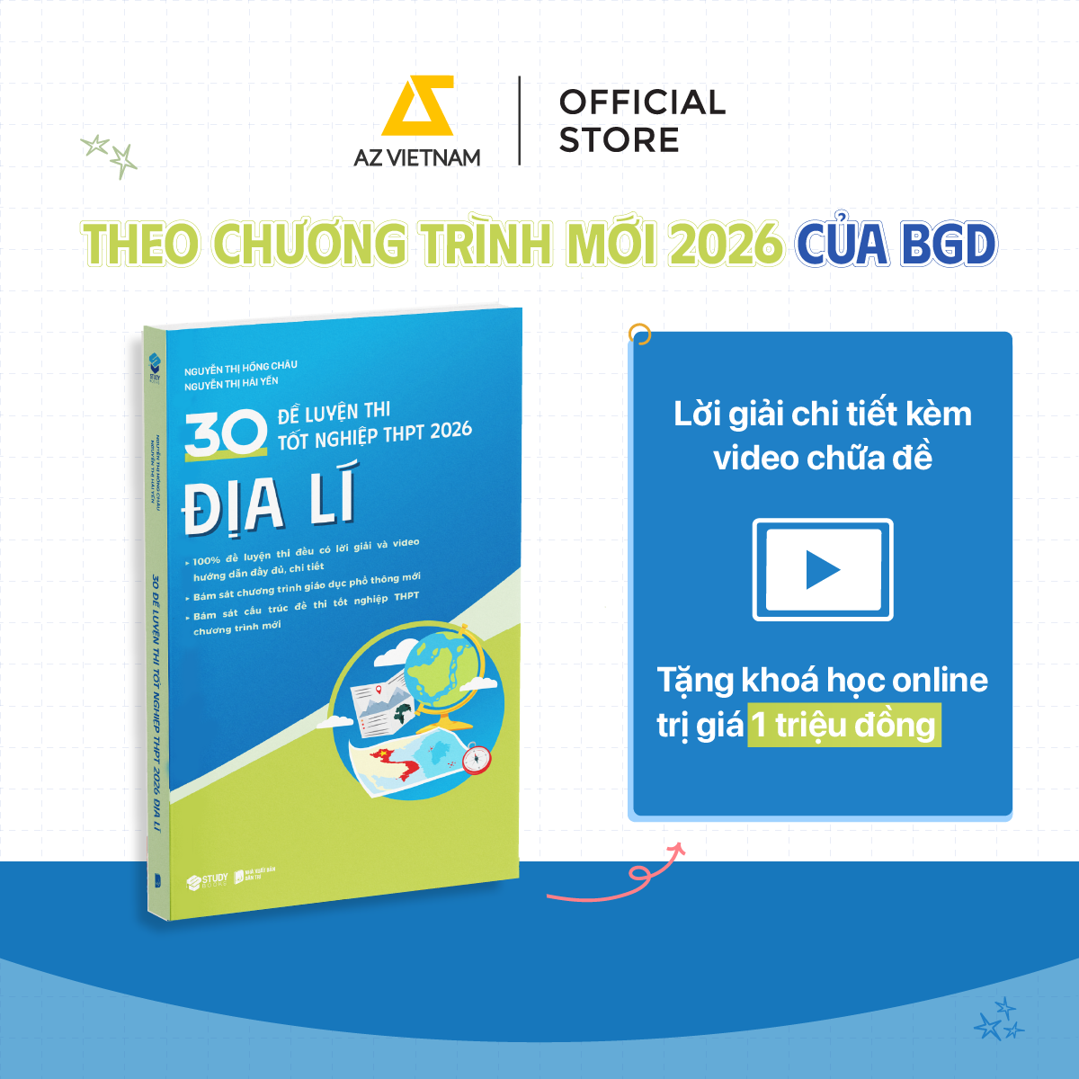 [THÔNG BÁO PHÁT HÀNH] 30 đề luyện thi tốt nghiệp THPT 2026 Địa lí