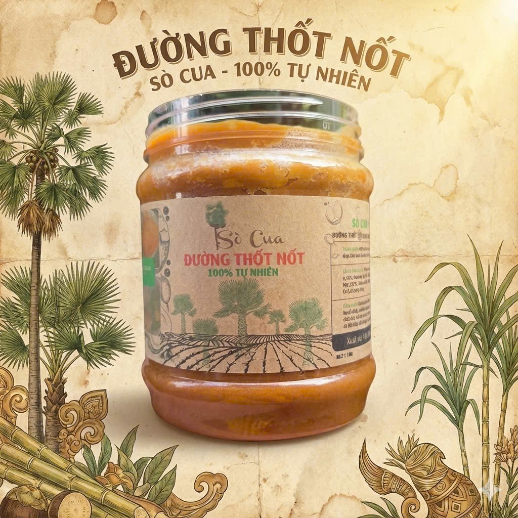 Đường Thốt Nốt Sò Cua 100% Tự Nhiên