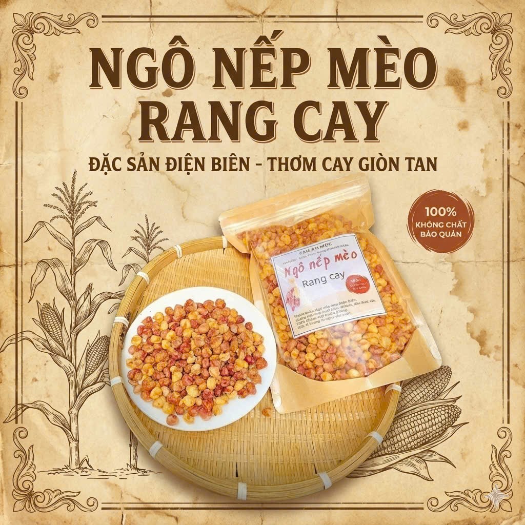 Ngô Nếp Mèo Rang Cay