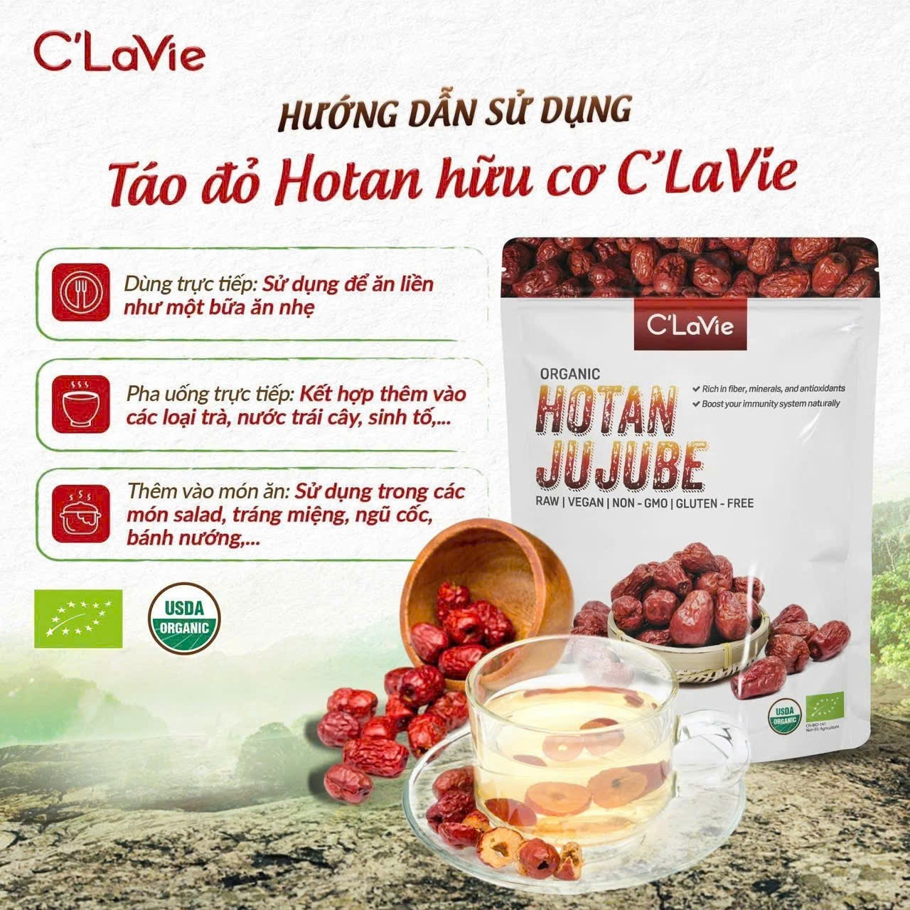 Táo Đỏ Hotan Hữu Cơ C’LaVie