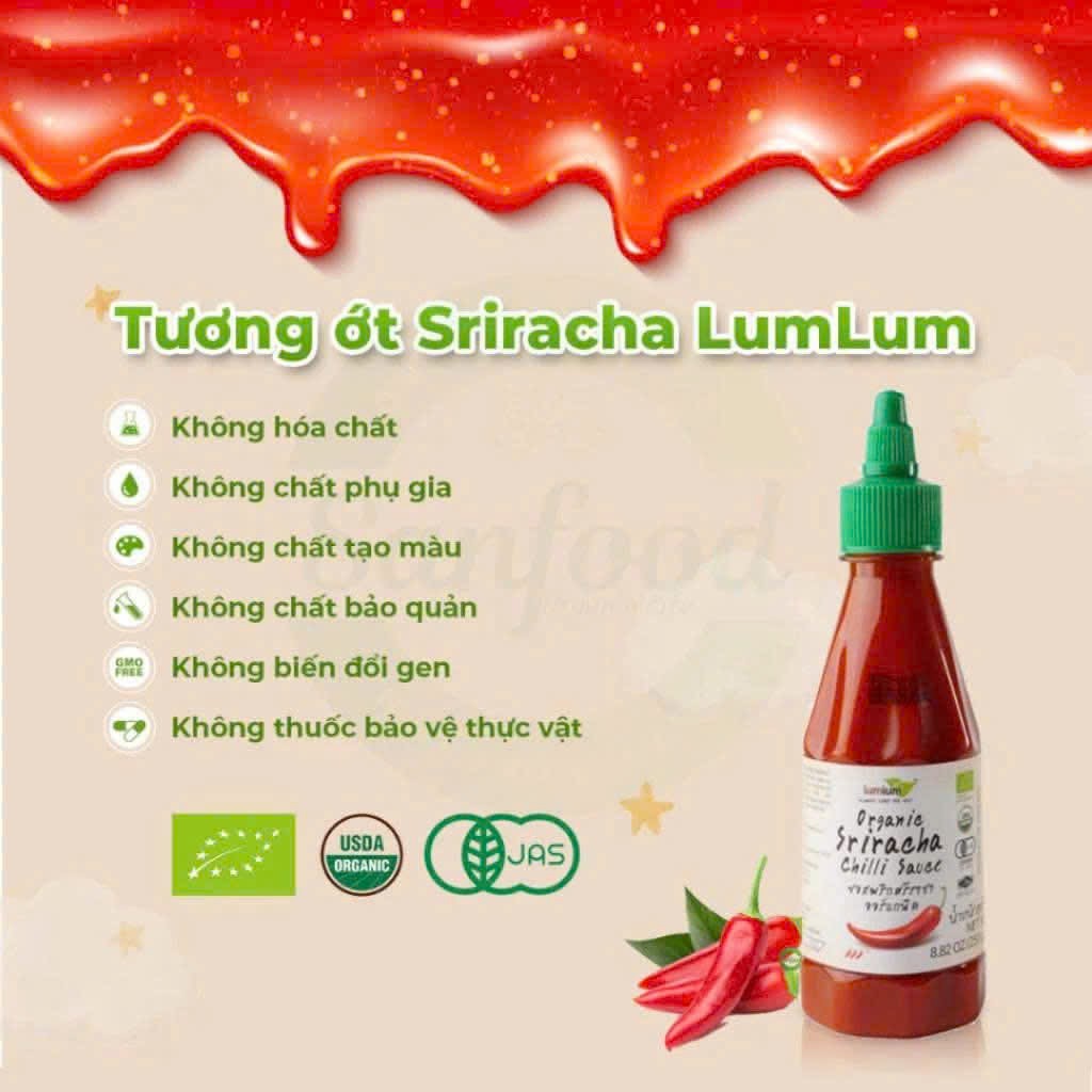 Tương Ớt Sriracha Lumlum hữu cơ