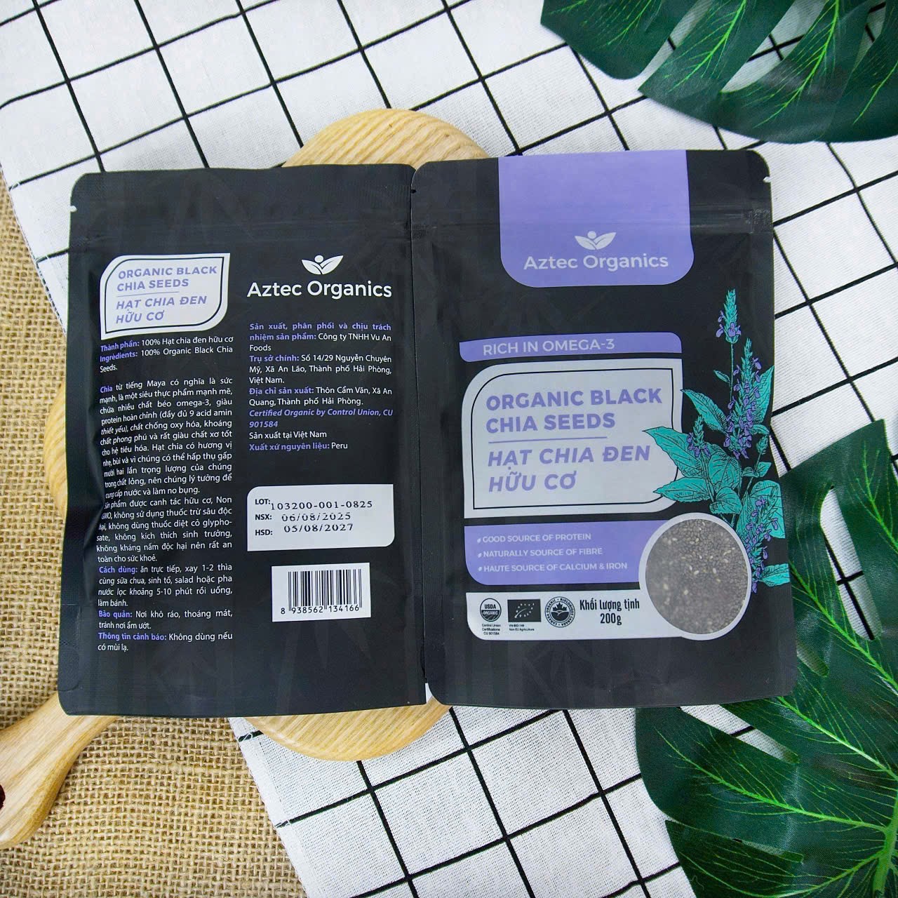 Hạt Chia Đen Hữu Cơ Aztec Organic Chuẩn USDA