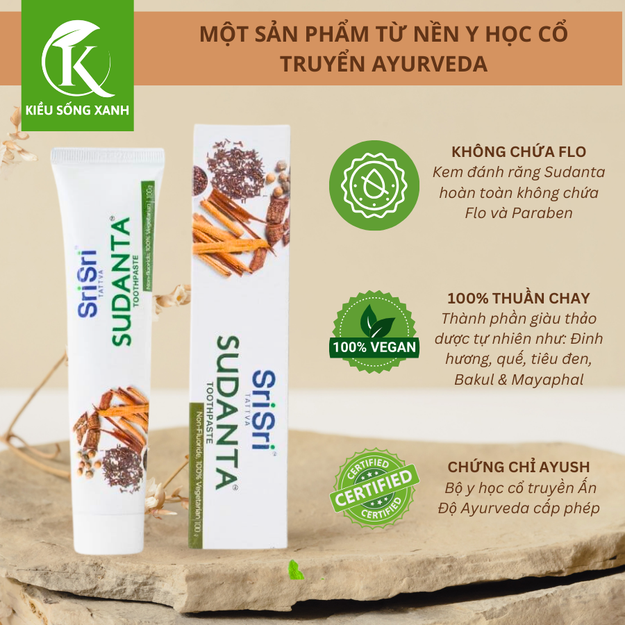 Kem Đánh Răng Sudanta Srisri 100g