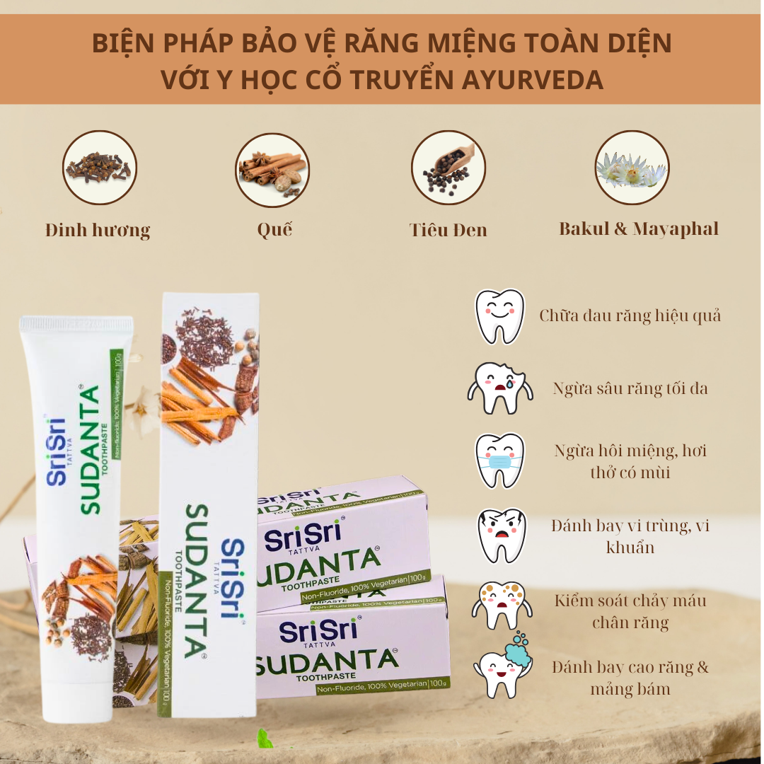 Kem Đánh Răng Sudanta Srisri 100g