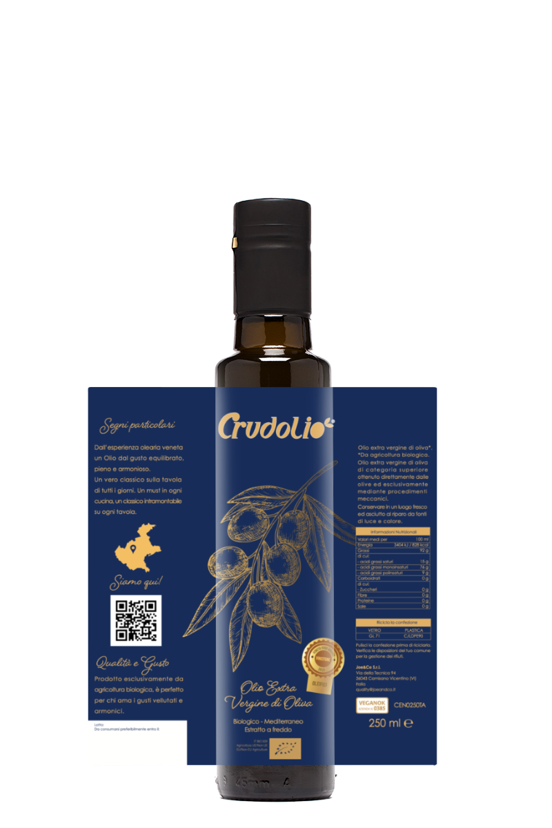 Dầu olive Crudolio hữu cơ ép lạnh nguyên chất