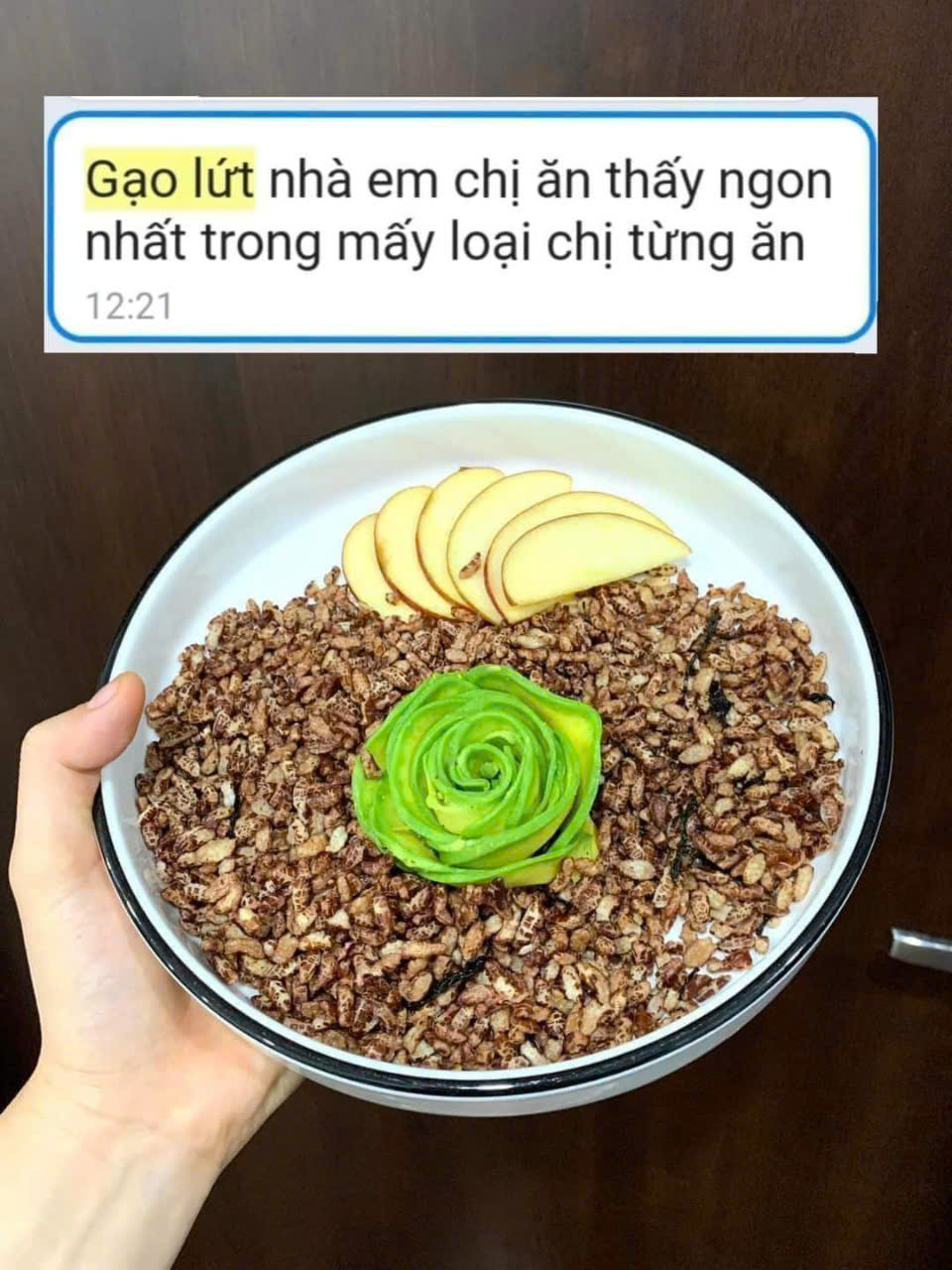 Cốm gạo lứt rong biển sấy