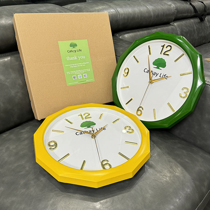 CT 384 - ĐỒNG HỒ TREO TƯỜNG 33CM MẪU MỚI IN LOGO