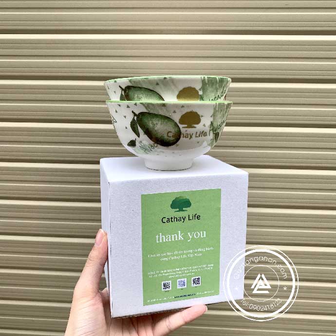 BỘ CHÉN SỨ 2 CÁI HOA VĂN KÈM HỘP TRẮNG - CT 282