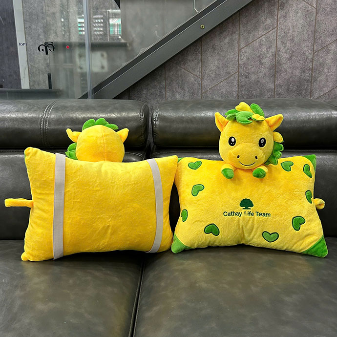 CT 441 - GỐI KÊ XE MÁY NGỰA VÀNG THÊU LOGO