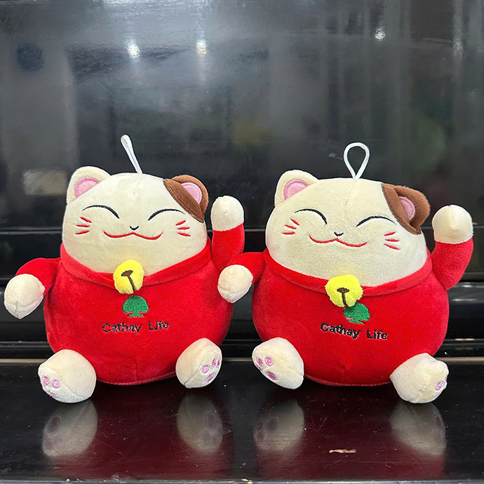 CT 274- MÓC KHÓA MÈO ĐỎ MINI CHIÊU TÀI LOGO