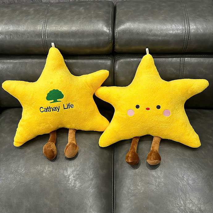 CT451- GỐI BÔNG HÌNH NGÔI SAO THÊU LOGO