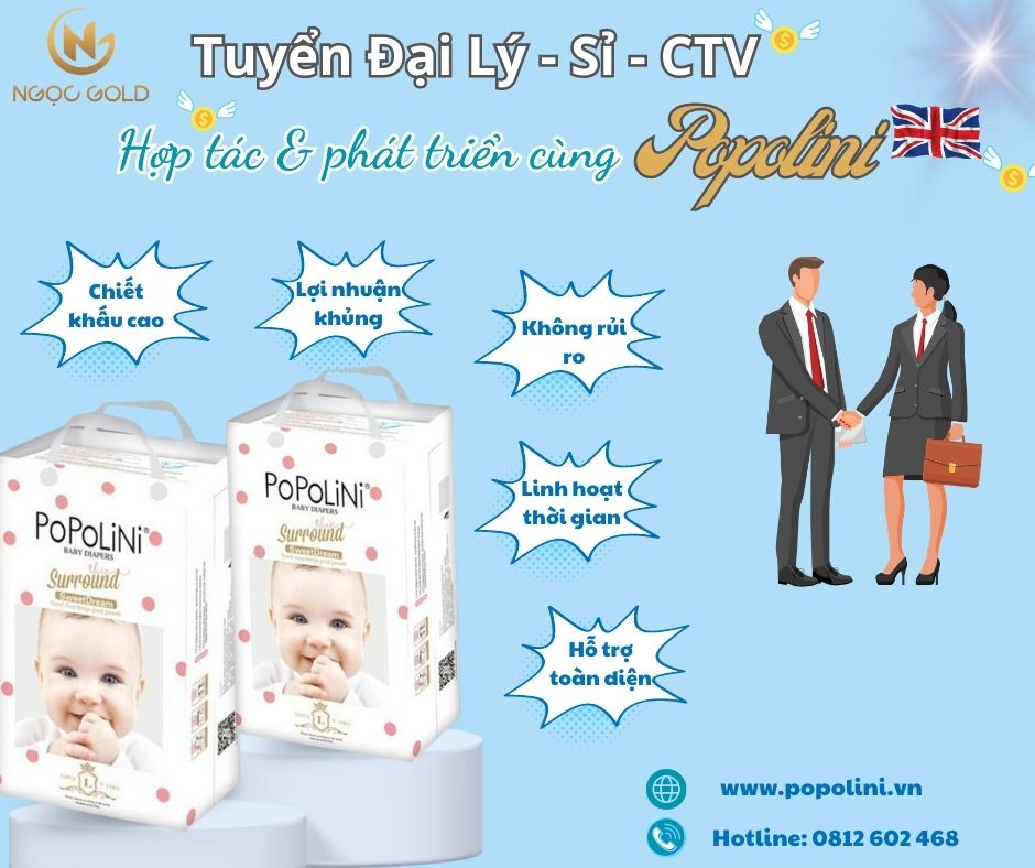 Ngọc Gold - Tìm kiếm nhà phân phối bỉm Popolini trên toàn quốc Ngọc Gold - Tìm kiếm nhà phân phối bỉm Popolini trên toàn quốc
