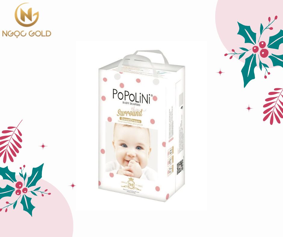 Review bỉm Popolini dán size M - Cách dùng bỉm dán cho trẻ sơ sinh