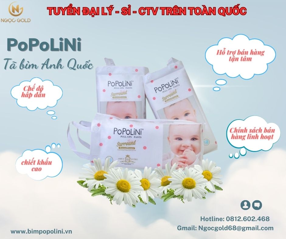 Popolini - Tuyển đại lý bỉm Hà Nội chiết khấu cao Popolini - Tuyển đại lý bỉm Hà Nội chiết khấu cao