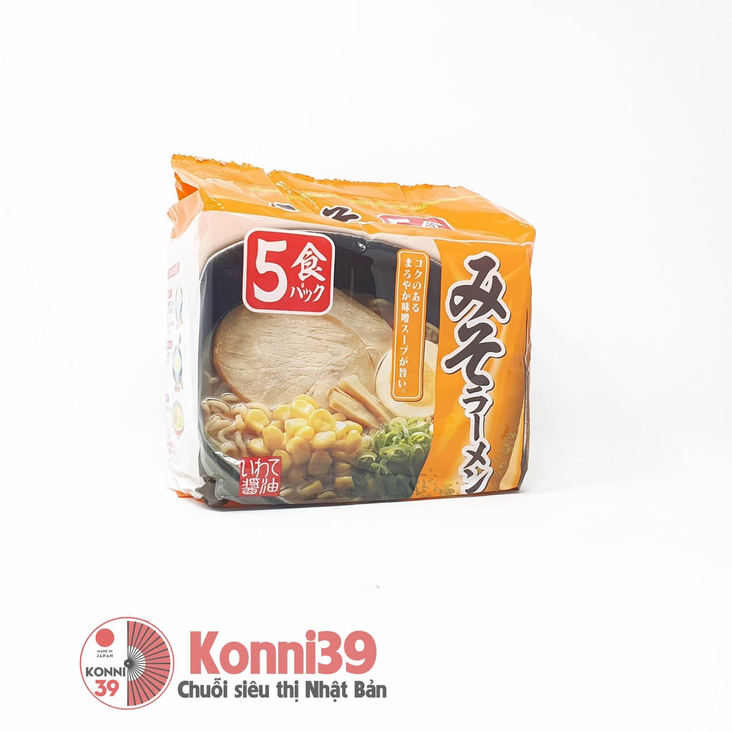 Mì ăn liền Ramen vị Miso Hokusen 83gx5P
