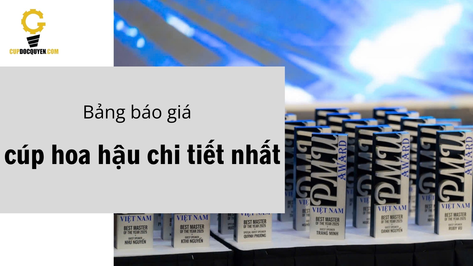 Bảng báo giá cúp hoa hậu chi tiết nhất
