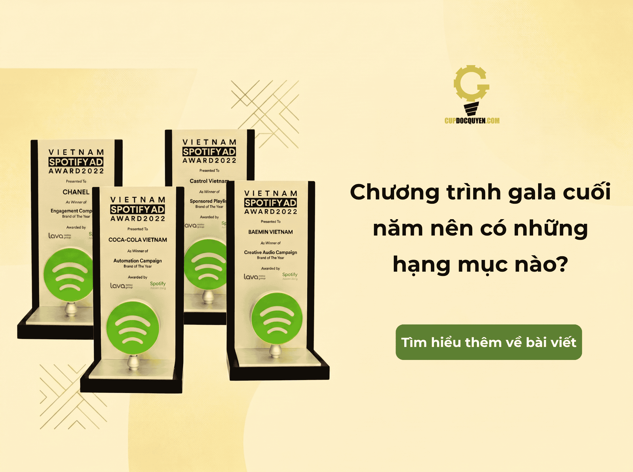 Chương trình gala cuối năm nên có những hạng mục nào?