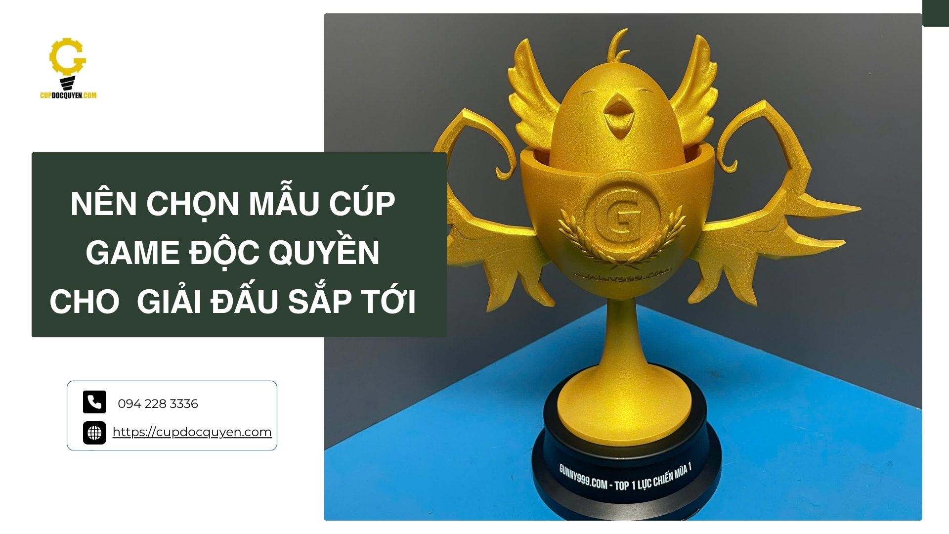 Nên chọn mẫu cúp game độc quyền cho mua giải sắp tới
