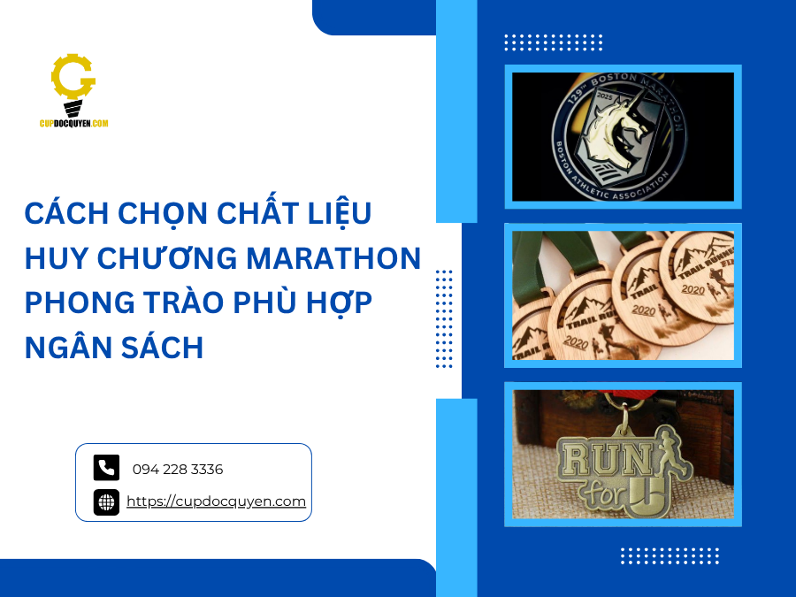 Cách chọn chất liệu huy chương marathon phong trào phù hợp ngân sách
