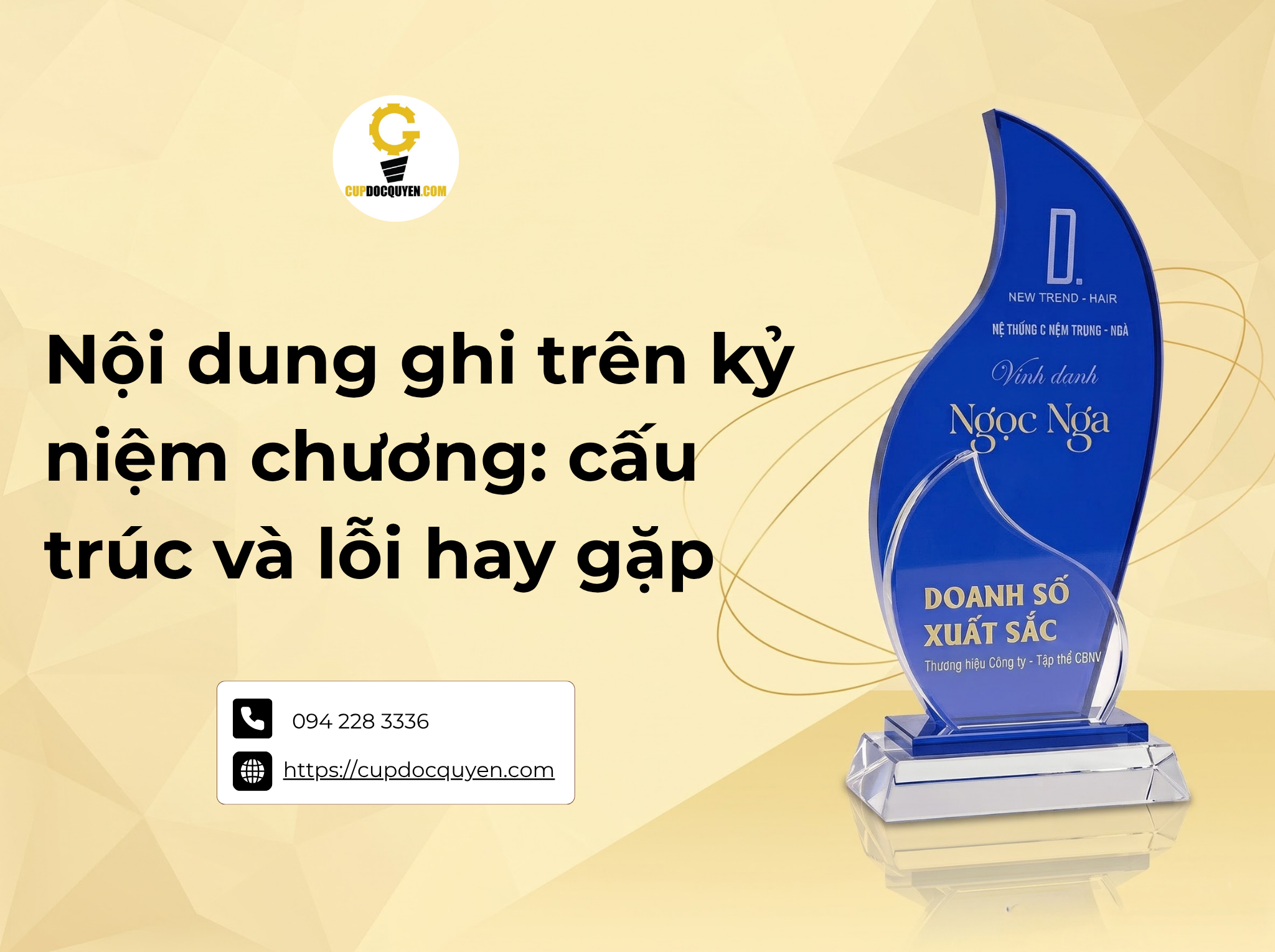 Nội dung ghi trên kỷ niệm chương: cấu trúc và lỗi hay gặp