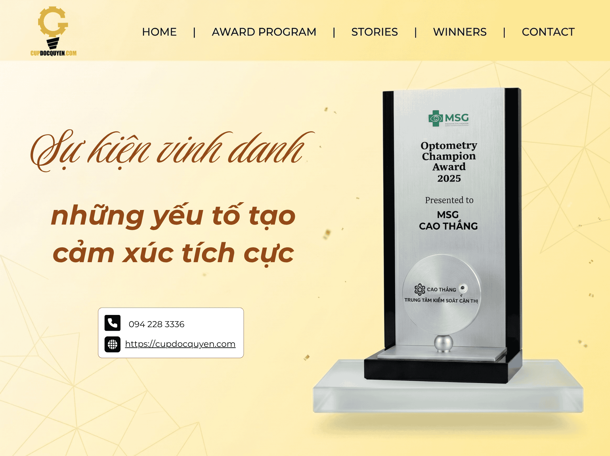 Sự kiện vinh danh: những yếu tố tạo cảm xúc tích cực