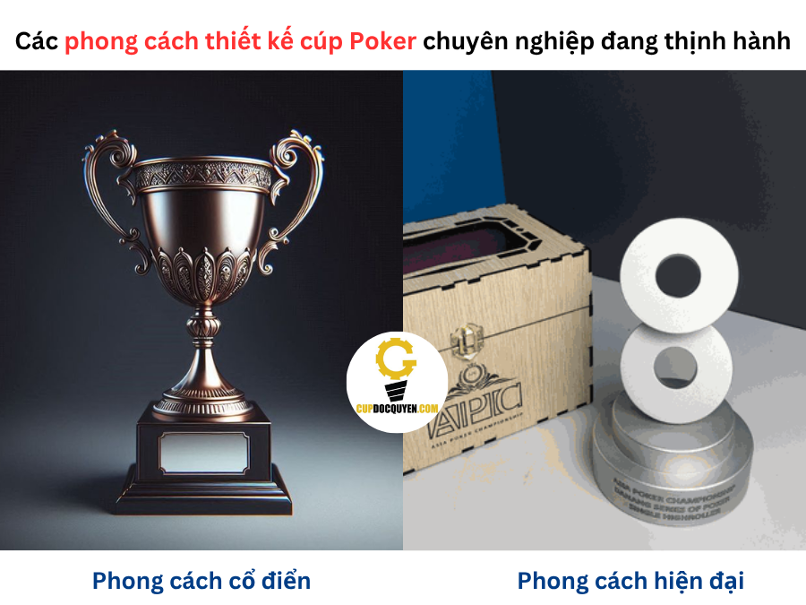 Phong cách thiết kế cúp Poker chuyên nghiệp cho giải đấu đang thịnh hành hiện nay