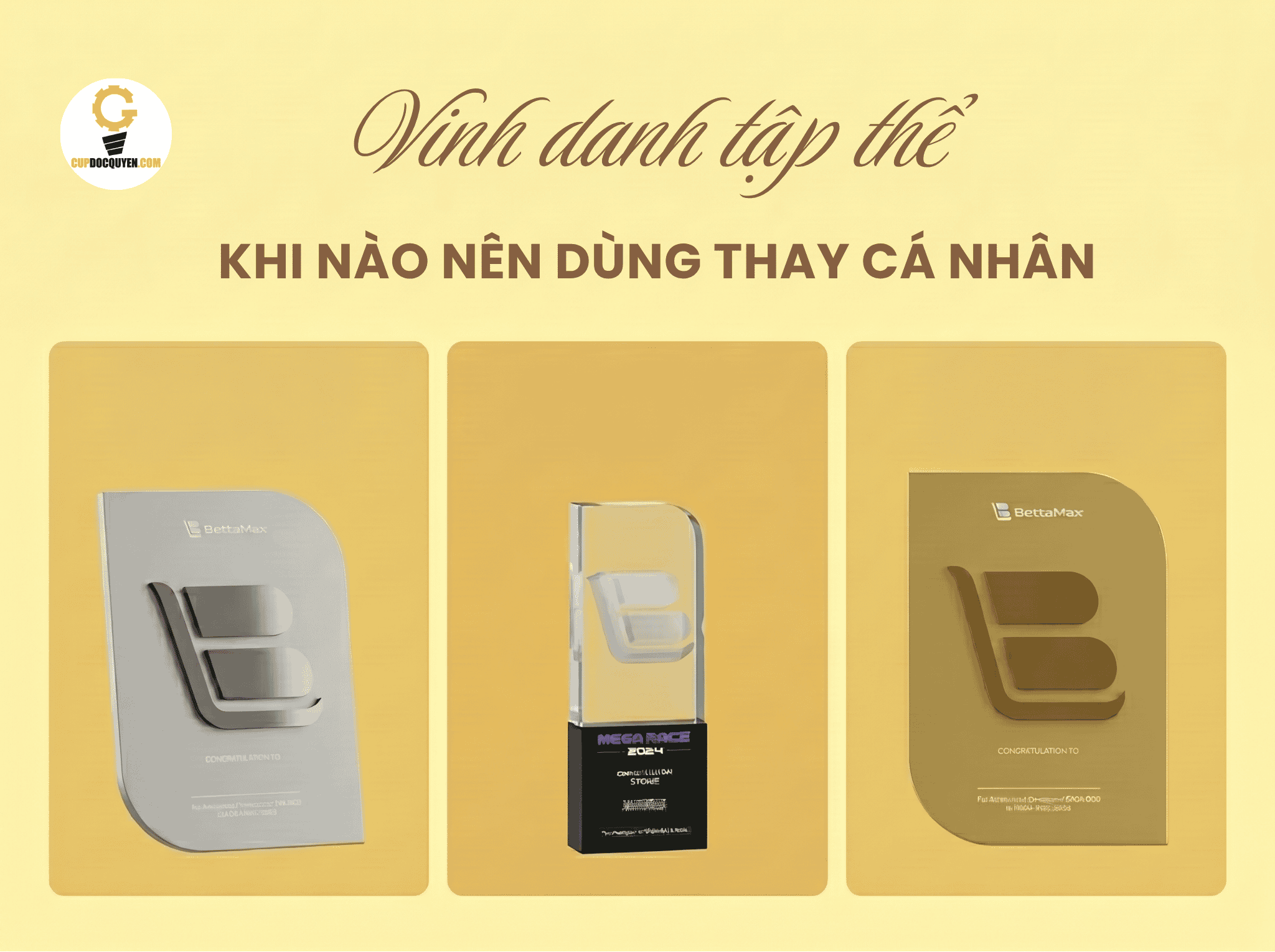 Vinh danh tập thể: khi nào nên dùng thay cá nhân