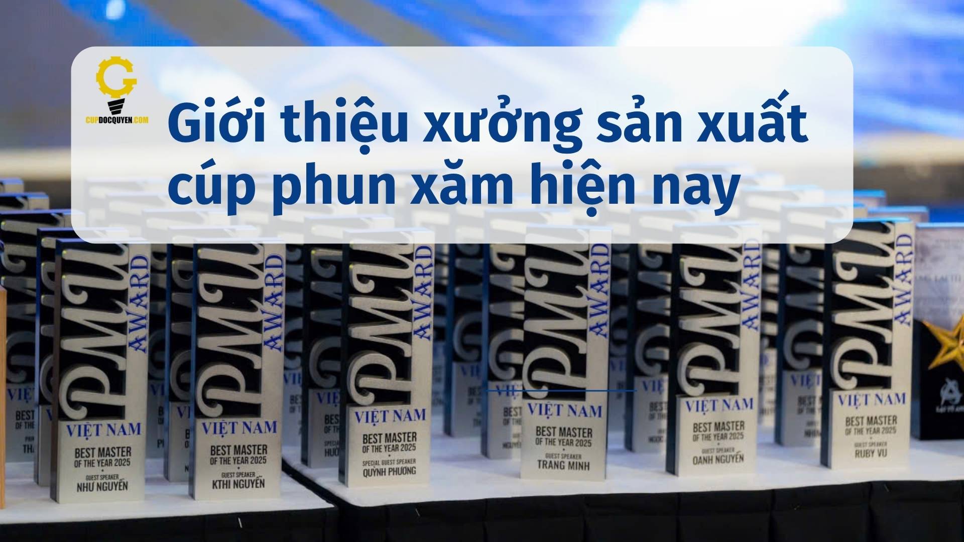 Xưởng sản xuất cúp phun xăm uy tín, chất lượng hiện nay