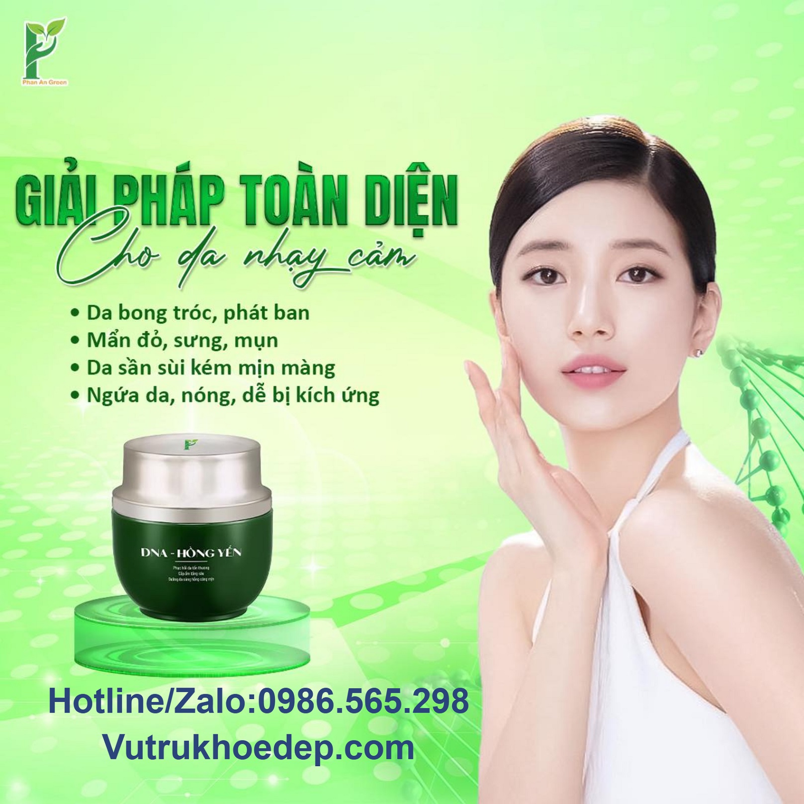 GIẢI PHÁP TOÀN DIỆN CHO LÀN DA NHẠY CẢM VỚI KEM DNA HỒNG YẾN – BÍ QUYẾT LÀN DA TỰ TIN, RẠNG RỠ MỖI NGÀY