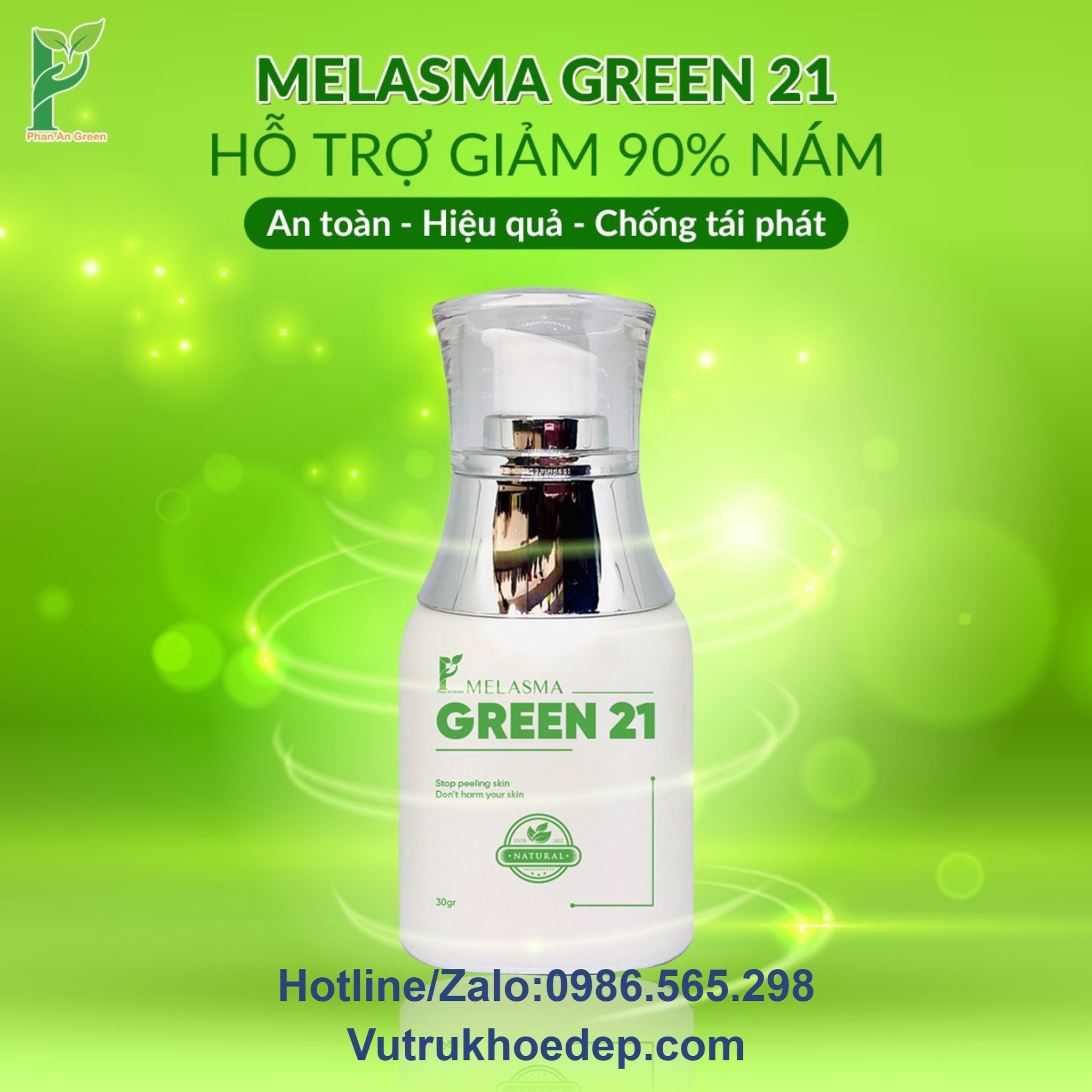 Melasma Green 21 Phan An Green - Bí Quyết Detox thải độc trẻ hóa da Xóa Nám, Sáng Da Tự Nhiên