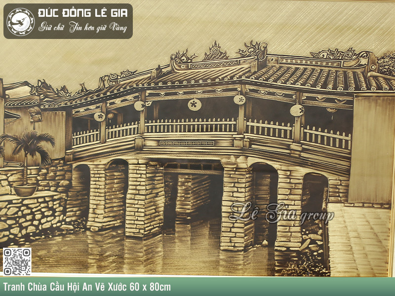 Tranh Chùa Cầu Hội An vẽ xước 60x80cm | Lê Gia Group - Giữ Chữ Tín Hơn Giữ Vàng Tranh Chùa Cầu Hội An Vẽ Xước 60X80Cm | Lê Gia Group - Giữ Chữ Tín Hơn Giữ Vàng