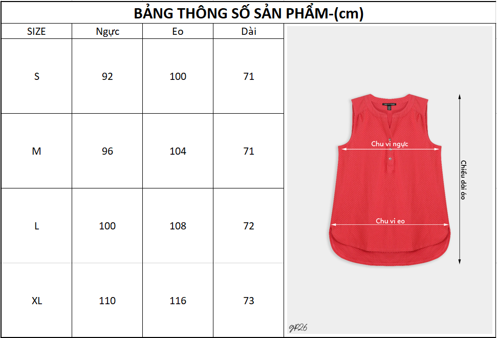 Áo Thun Nữ Sát Nách XK Chính Hãng AGR26