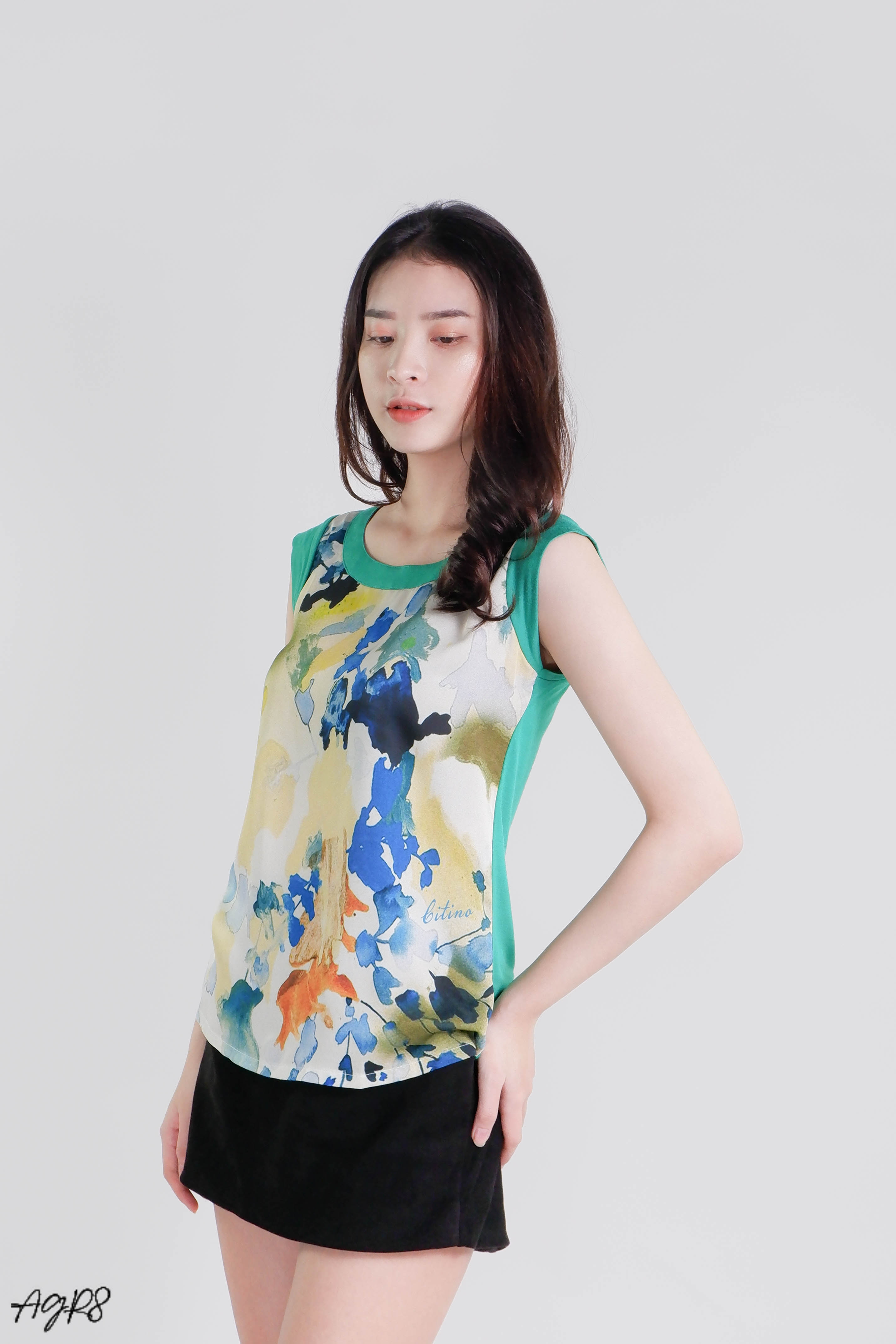 Áo Thun Nữ Sát Nách In Hoa XK AGR8