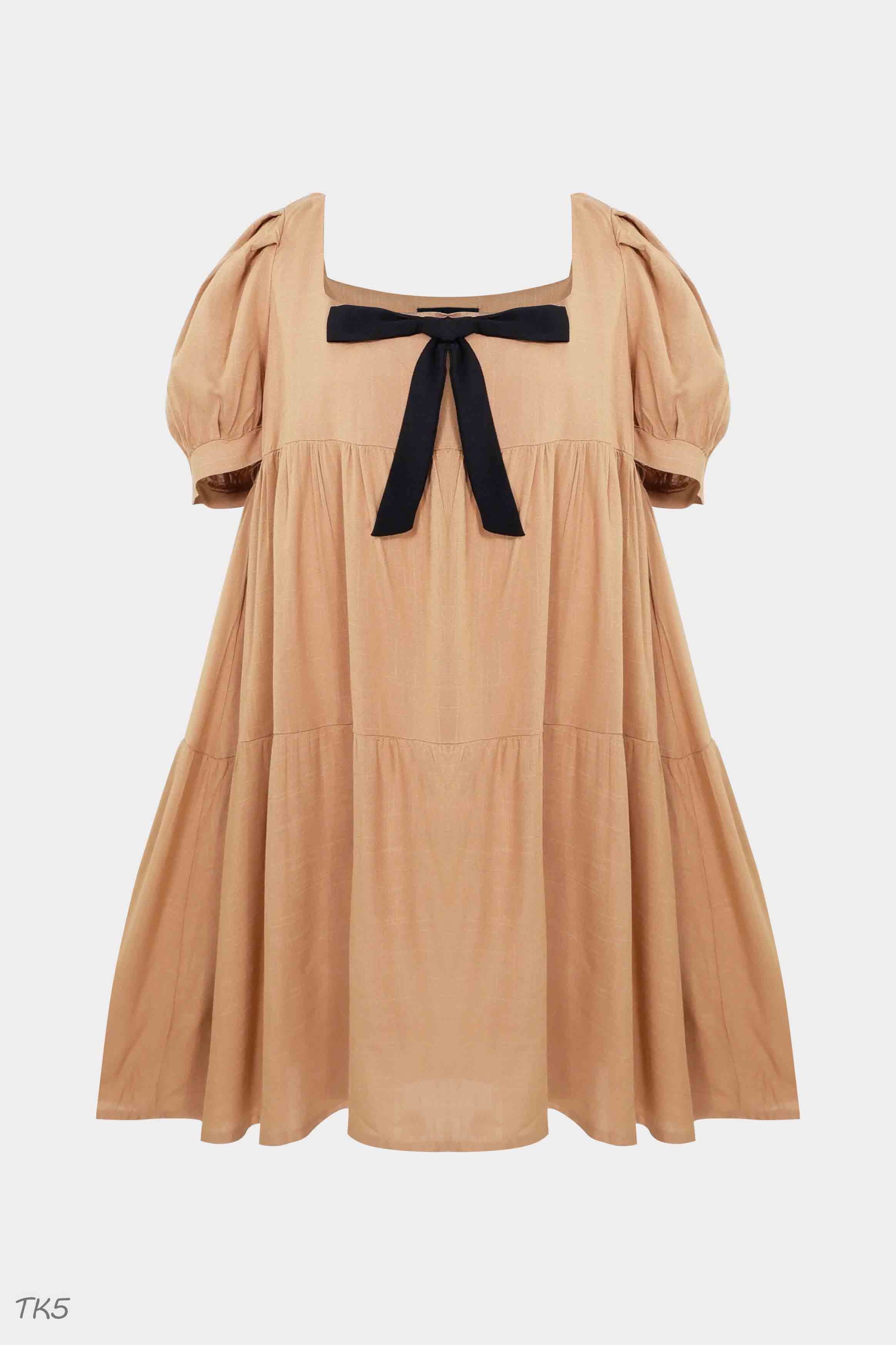 Đầm Babydoll Tay Bồng Nơ Ngực Dáng Suông Hàng Thiết Kế "Có Big Size" TK5(T05)