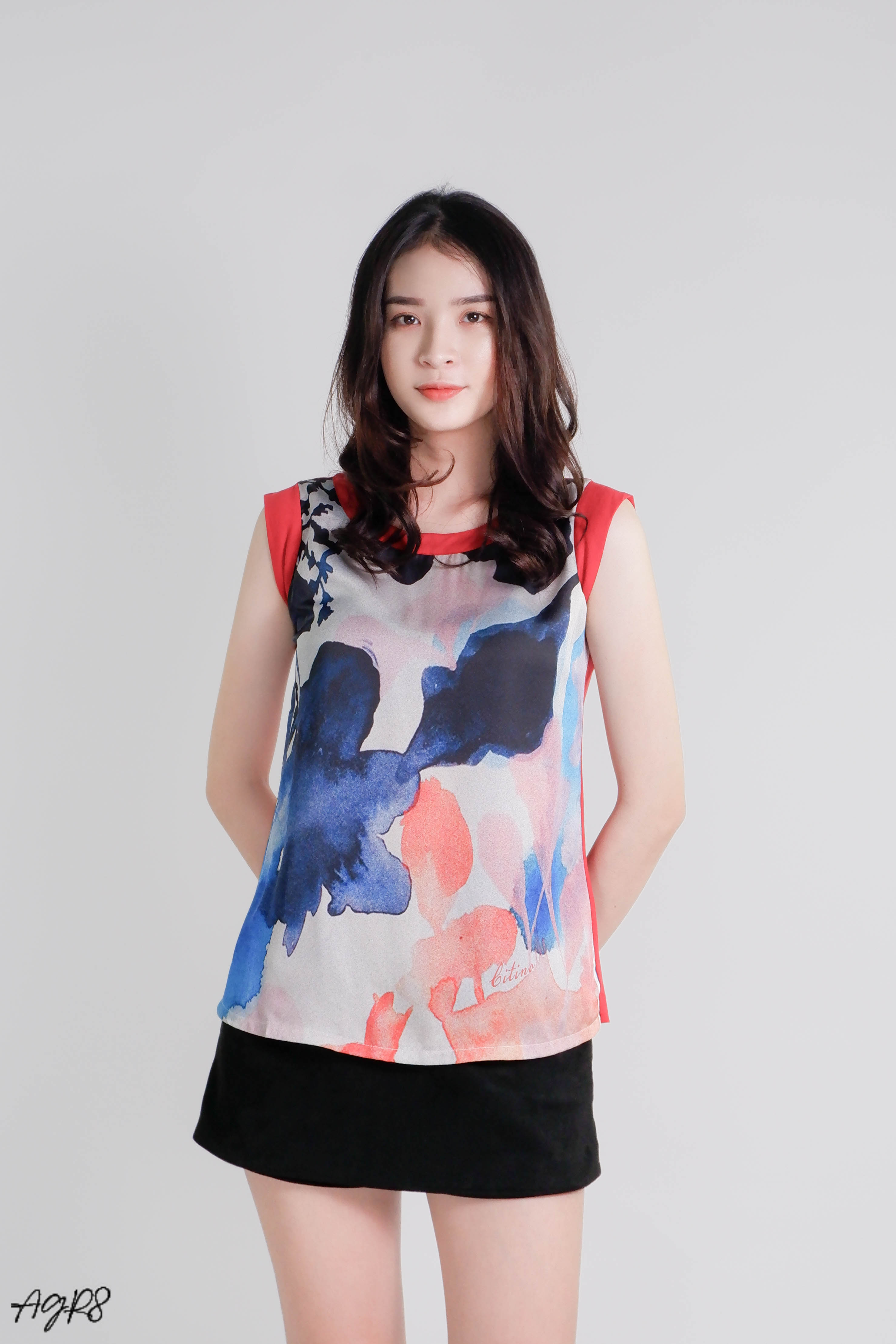 Áo Thun Nữ Sát Nách In Hoa XK AGR8
