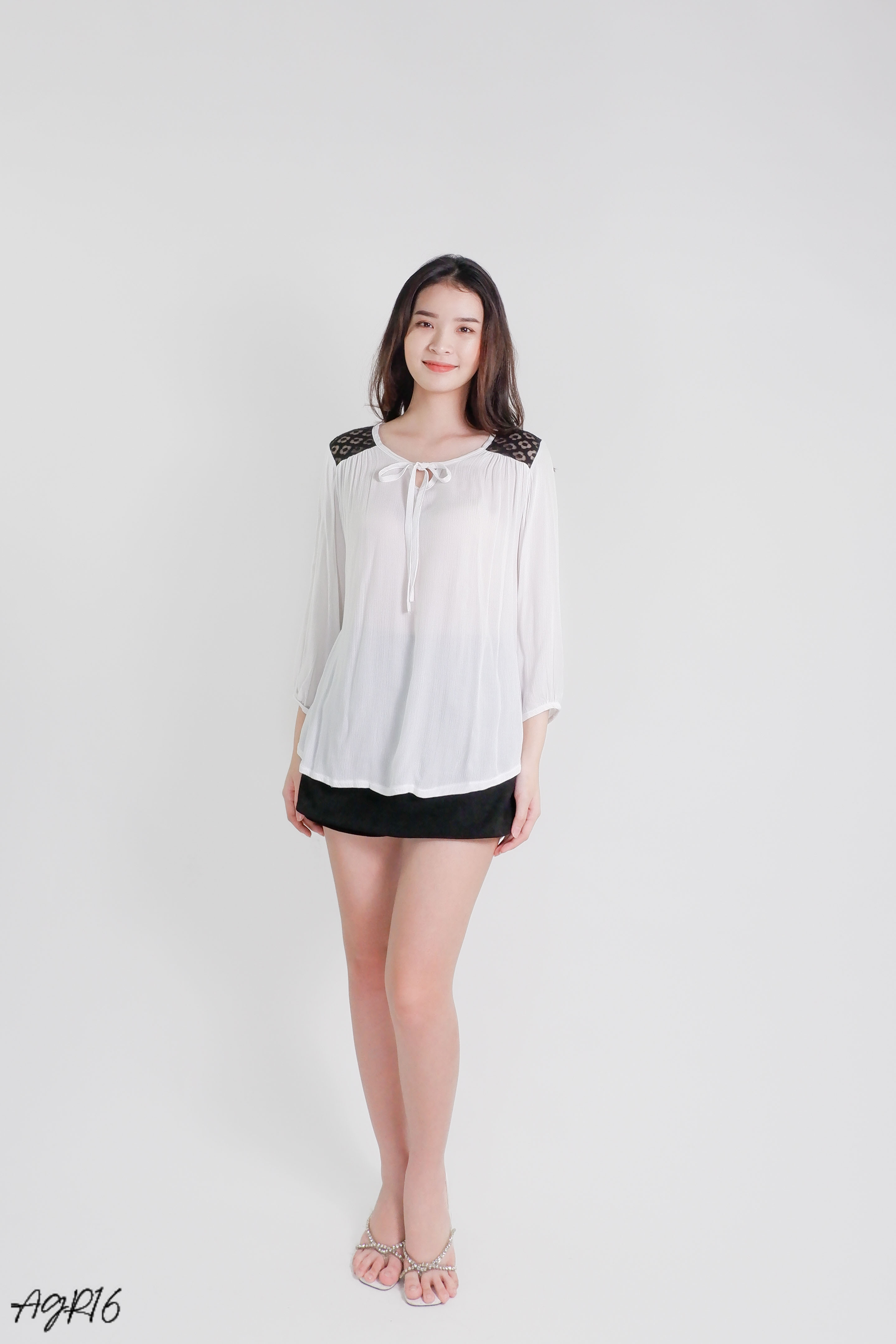 Áo Thun Nữ Phối Cầu Vai Sang Trọng XK AGR16