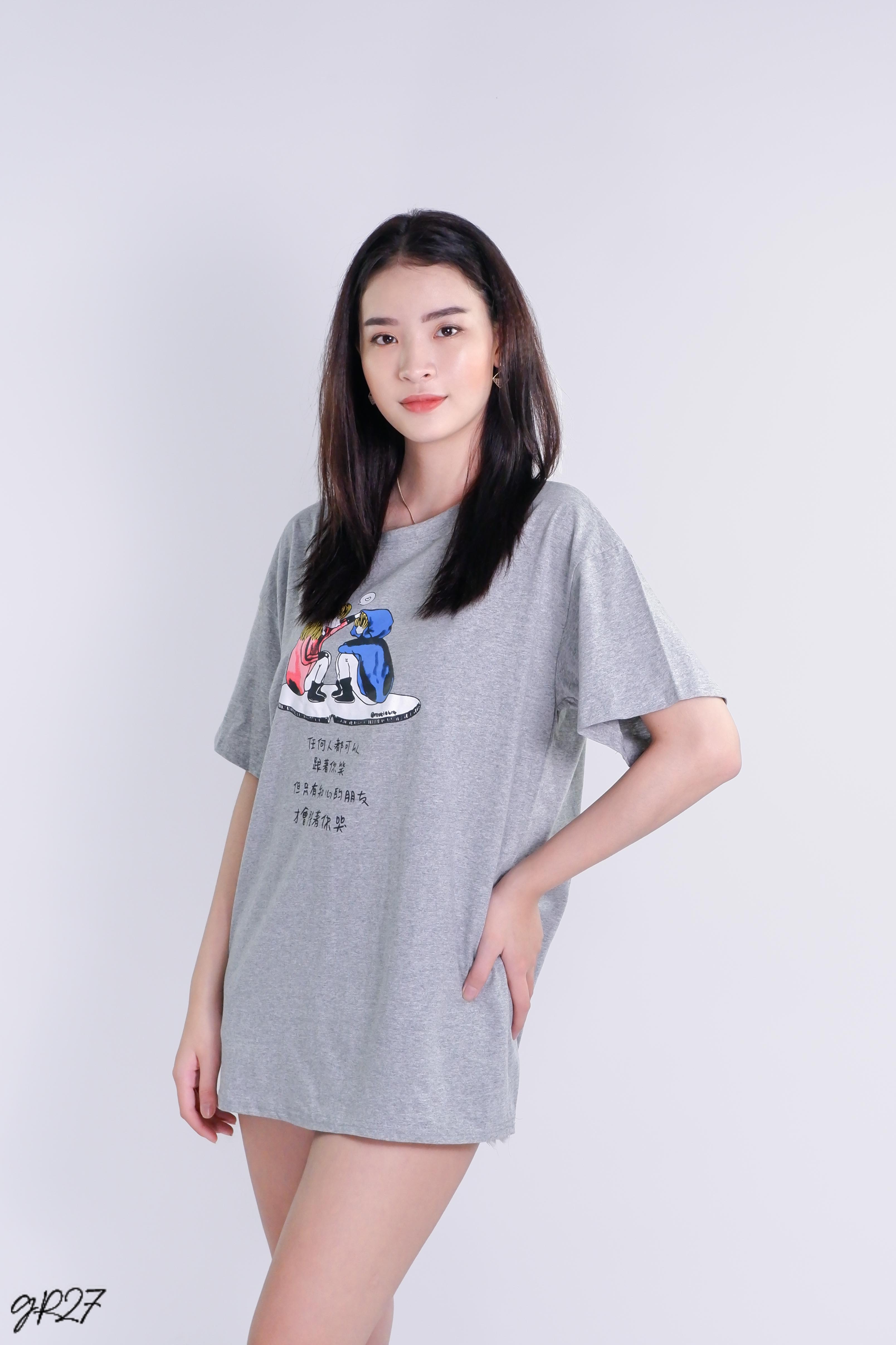 Áo Thun Nữ Hoạt Tiết Hoạt Hình Xuất Khẩu AGR27