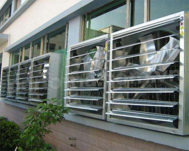 Ứng dụng quạt thông gió vuông cánh inox trực tiếp