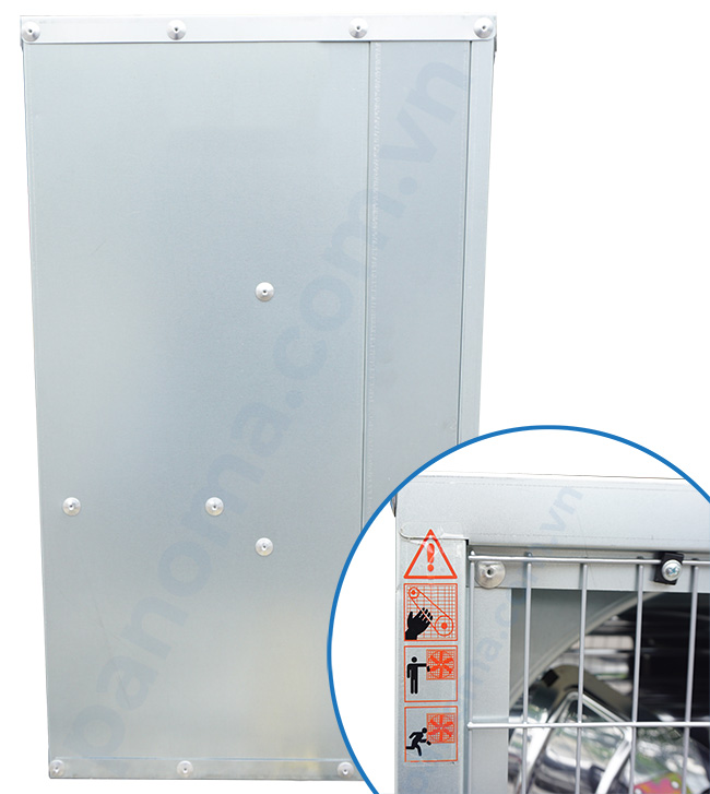 Khung Quạt thông gió vuông công nghiệp cánh inox trực tiếp