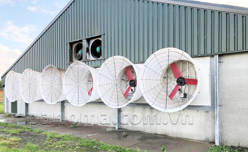 ứng dụng quạt thông gió nón Multifan