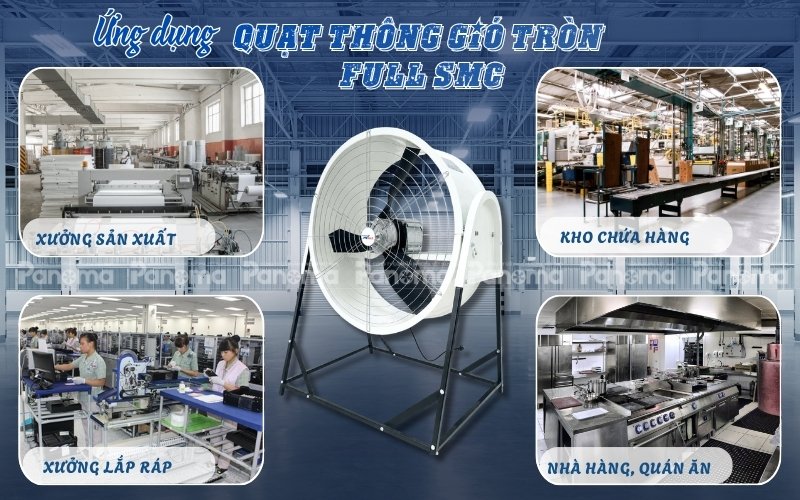 Ứng dụng quạt thông gió tròn trong lĩnh vực công nghiệp và nông nghiệp