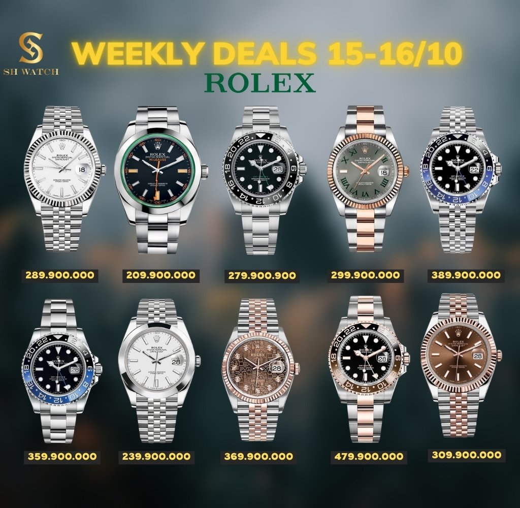 WEEKLY DEALS 15/10-16/10 - ROLEX, GRAND SEIKO, OMEGA...