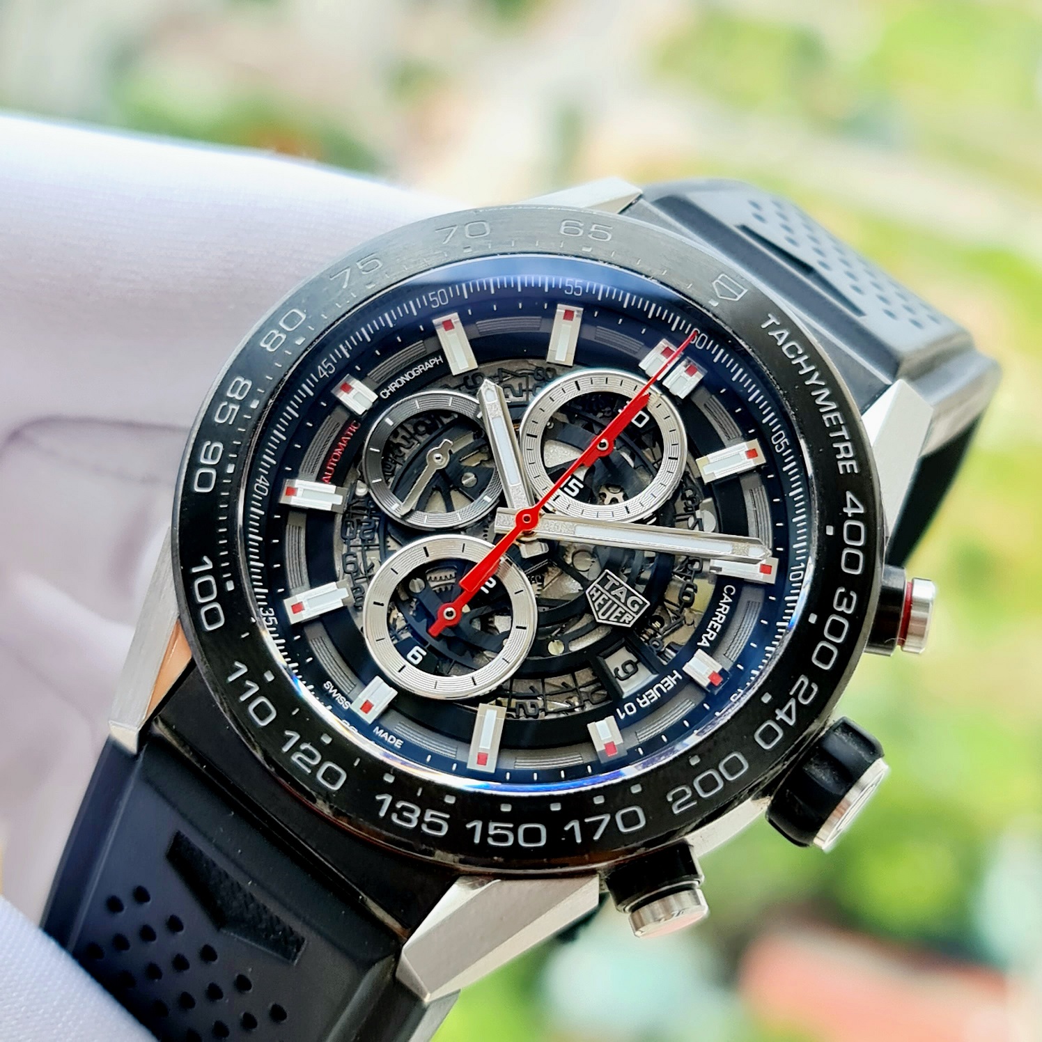 Đồng hồ Nam Tag Heuer Carrera Skeleton Chronograph 45mm 