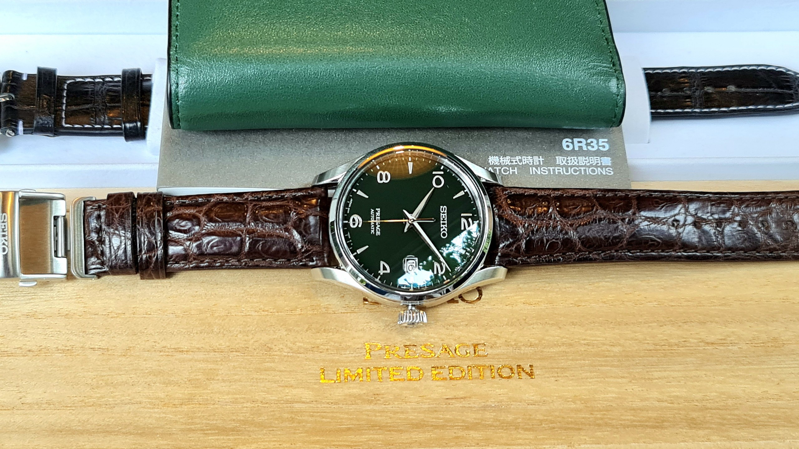Đồng hồ Nam Seiko Presage Green Dial limited 148/2000 SARX063