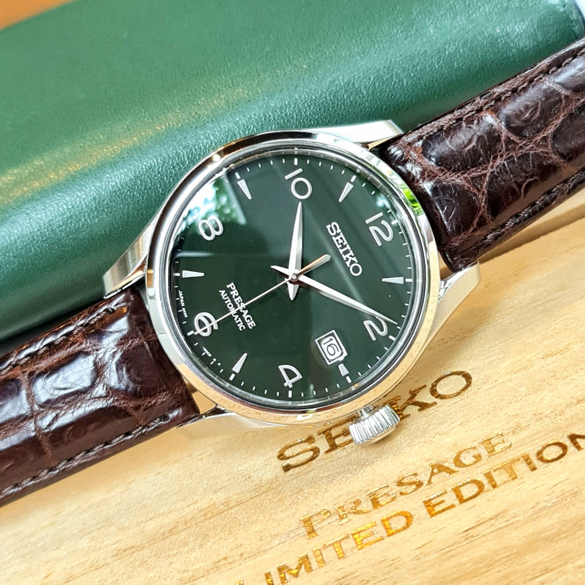 Đồng hồ Nam Seiko Presage Green Dial limited 148/2000 SARX063