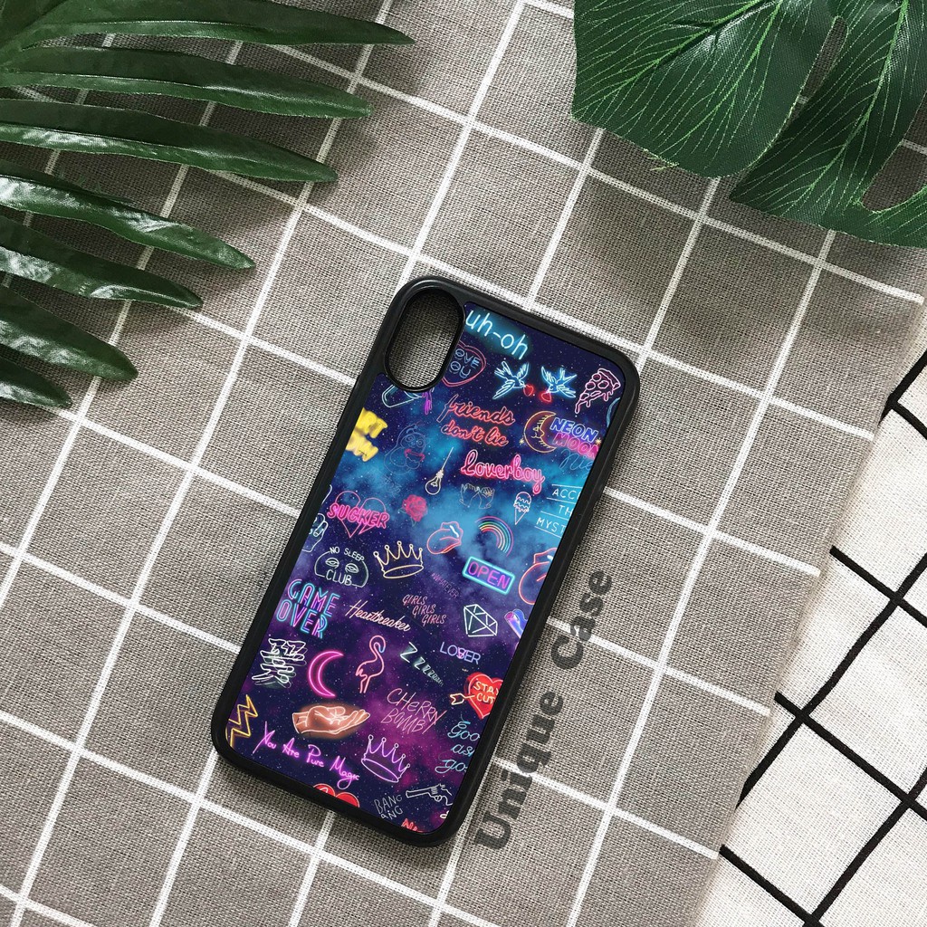 Ốp lưng điện thoại iPhone Unique Casein họa tiết neon NEON011